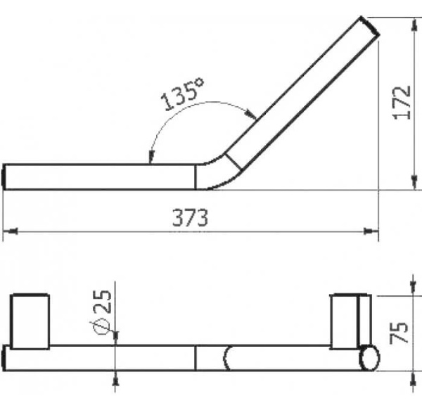 Поручень изогнутый Langberger 28056B