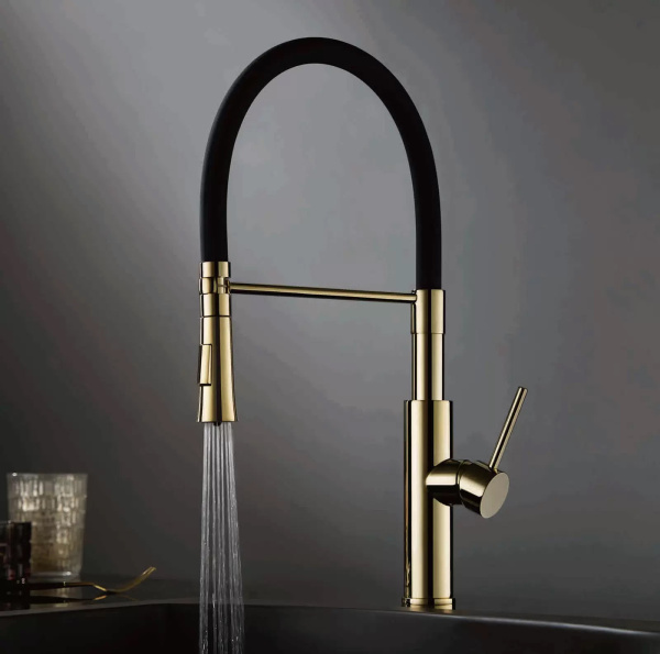 Смеситель для кухни Accoona A4890WF-1 золото