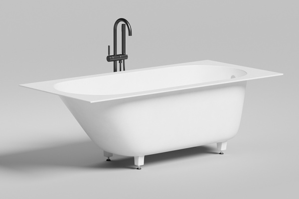 Ванна из искусственного камня Salini Ornella S-Stone 170х80 белая матовая, с ножками Ванна из искусственного камня Salini Ornella S-Stone 170х80 белая матовая, с ножками