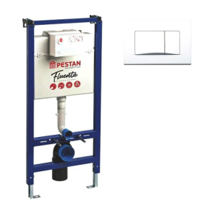 Инсталляция д/унитаза + клавиша белая Fluenta PESTAN