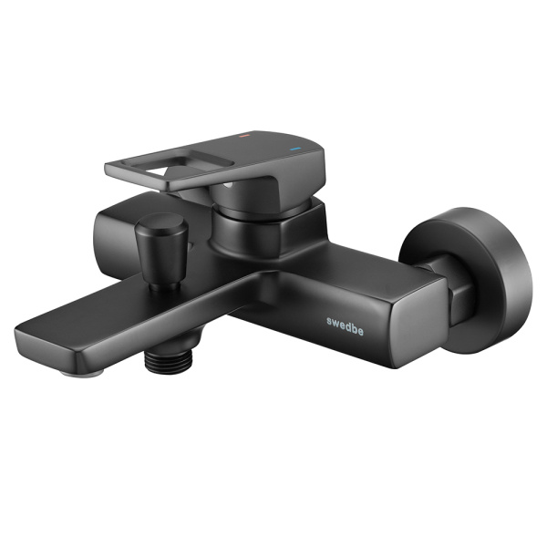 Комплект смесителей Swedbe Kronos 2010B+2030B черный матовый Комплект смесителей Swedbe Kronos 2010B+2030B черный матовый