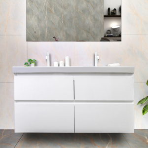 Тумба с раковиной AVS Гармония 120 двойная, белая